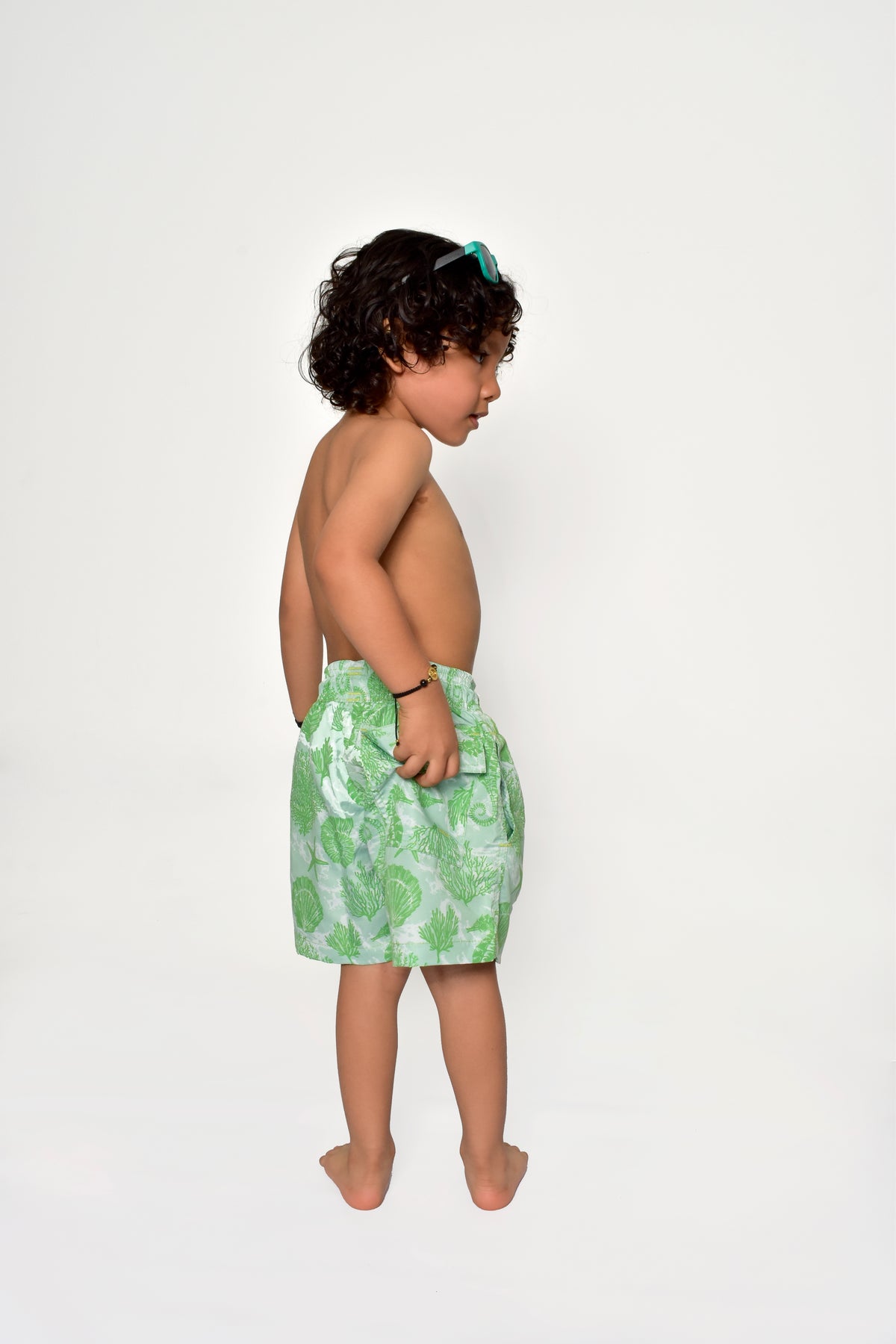 Pantaloneta de baño para niño Oasis — Cintura ajustable y bolsillos