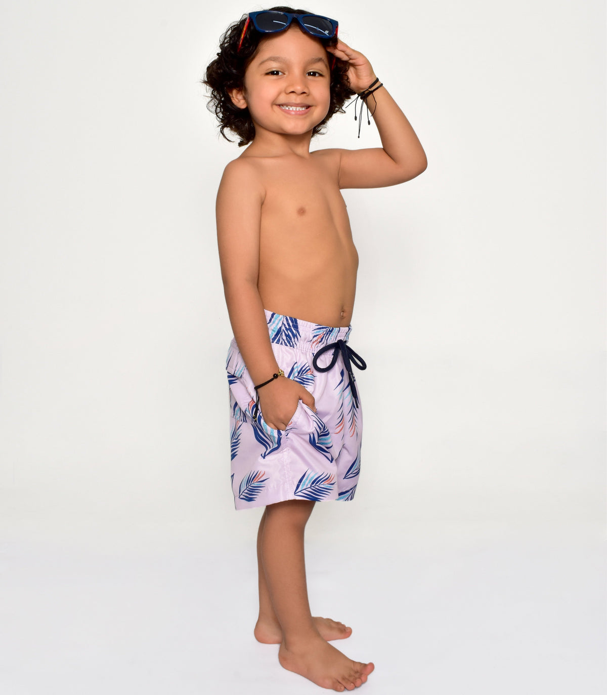 Pantaloneta de baño para niño Sunset con cintura ajustable, Slow Swimwear