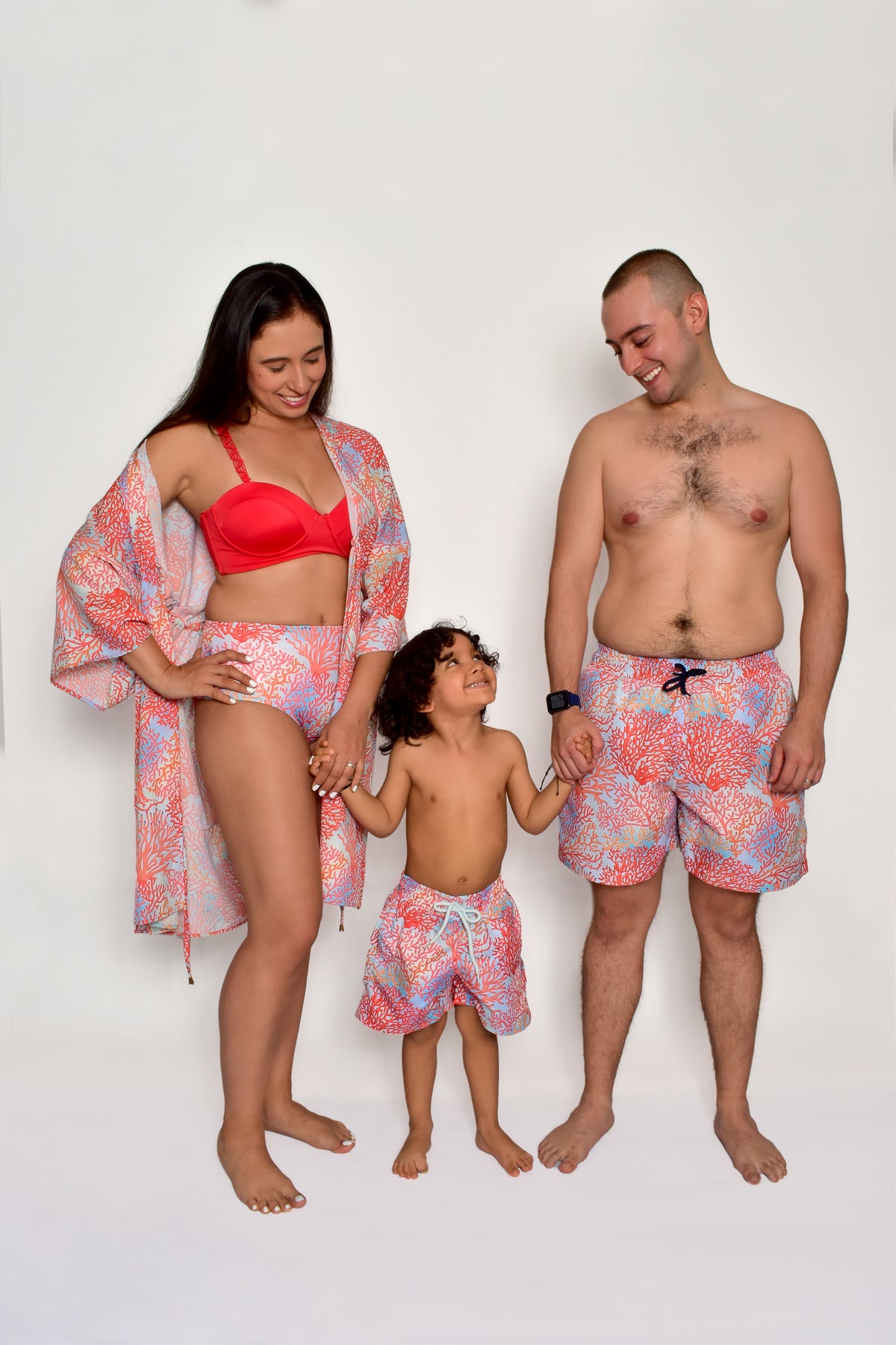 Pantaloneta de baño Coral — Cintura ajustable y bolsillos