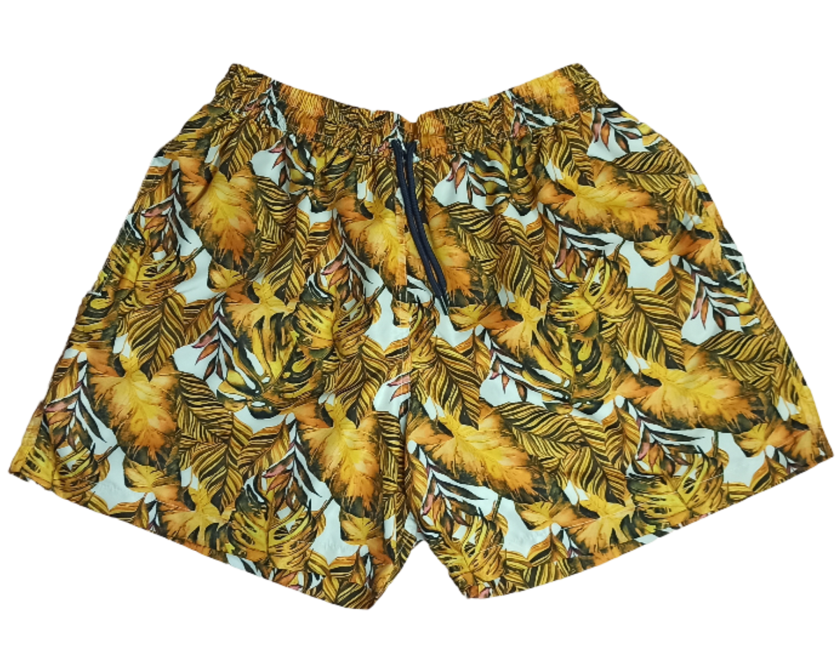 Pantaloneta de baño Sunshine con cintura ajustable y bolsillos, Slow Swimwear