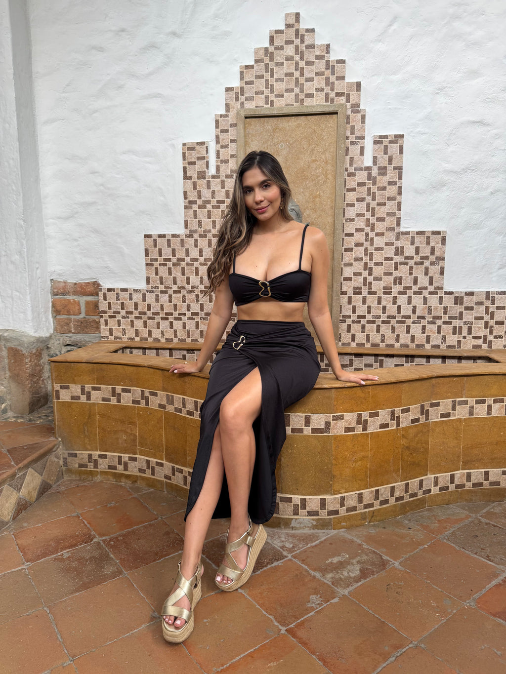 SET COVER UP MAGDALENA Negro – Set 3 Piezas | Playa & Resort