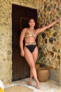 Set Milca Sunshine, top twist con panty alto, Slow Swimwear