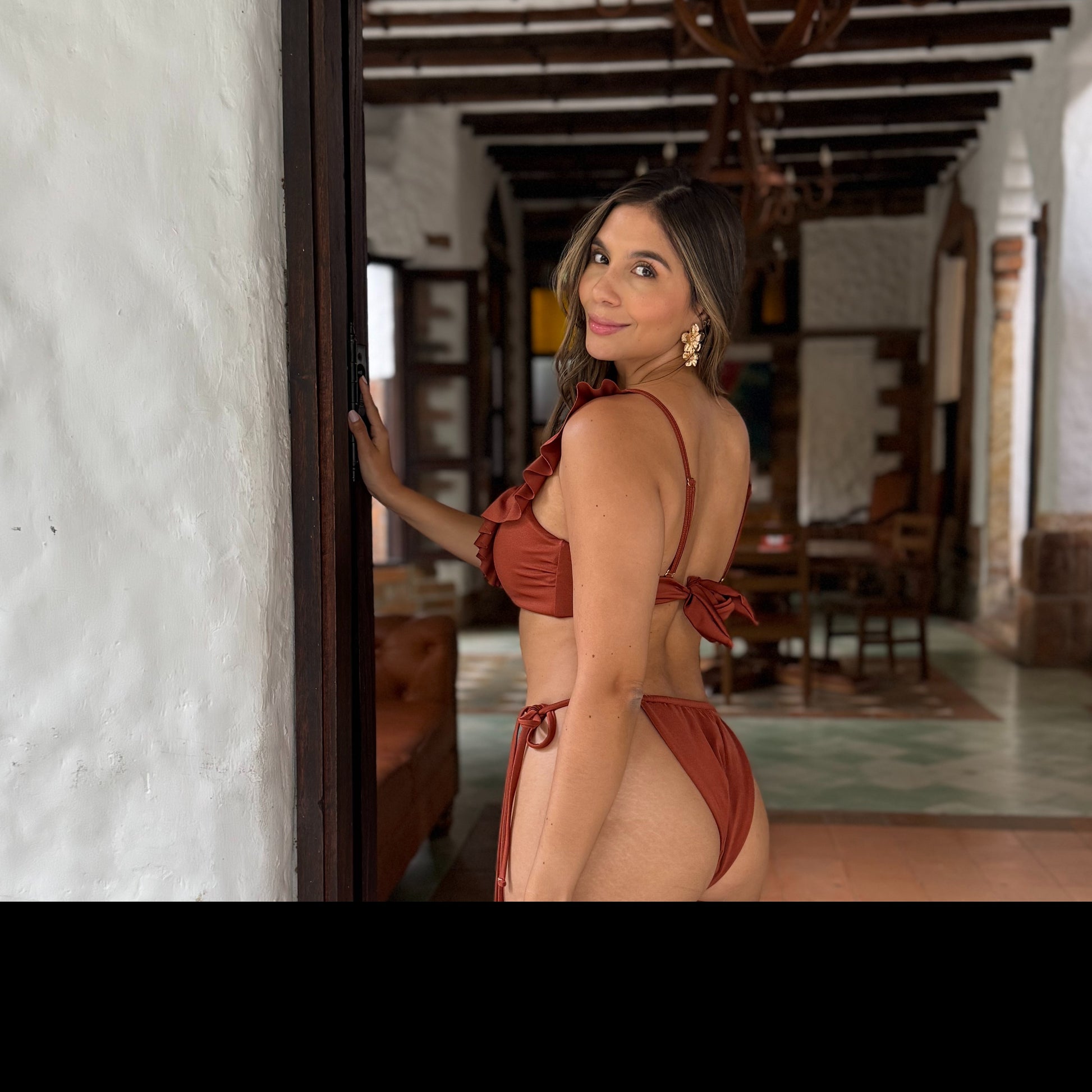 BIKINI SET TIRRENO Café – Lycra UPF 50+ | Personalizado