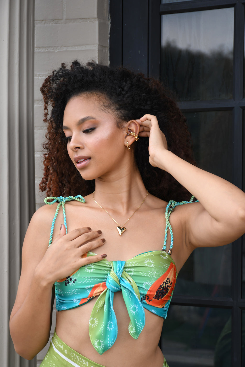 Bikini Strapless - Trenzas Removibles & Pañoleta