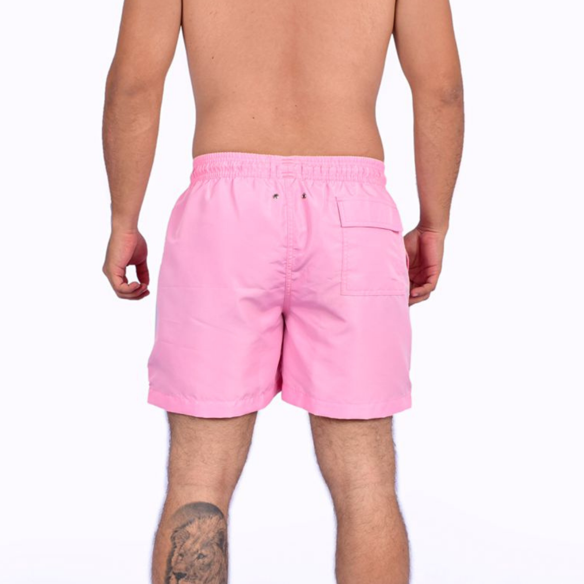 Pantaloneta de baño Rosa — Cintura ajustable y bolsillos